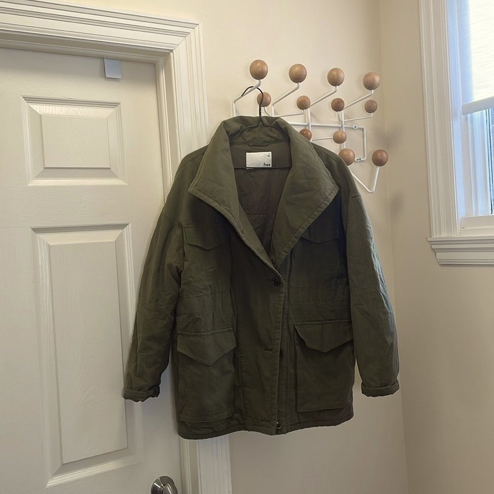 Aritzia - Wilfred Free Outdoor Cocoon Style Army Safari Utility Jacket Green XS